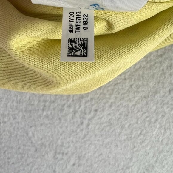 Womens American Eagle High Waisted Floral Short Front Pleats Drawstring Yellow L - Picture 10 of 14